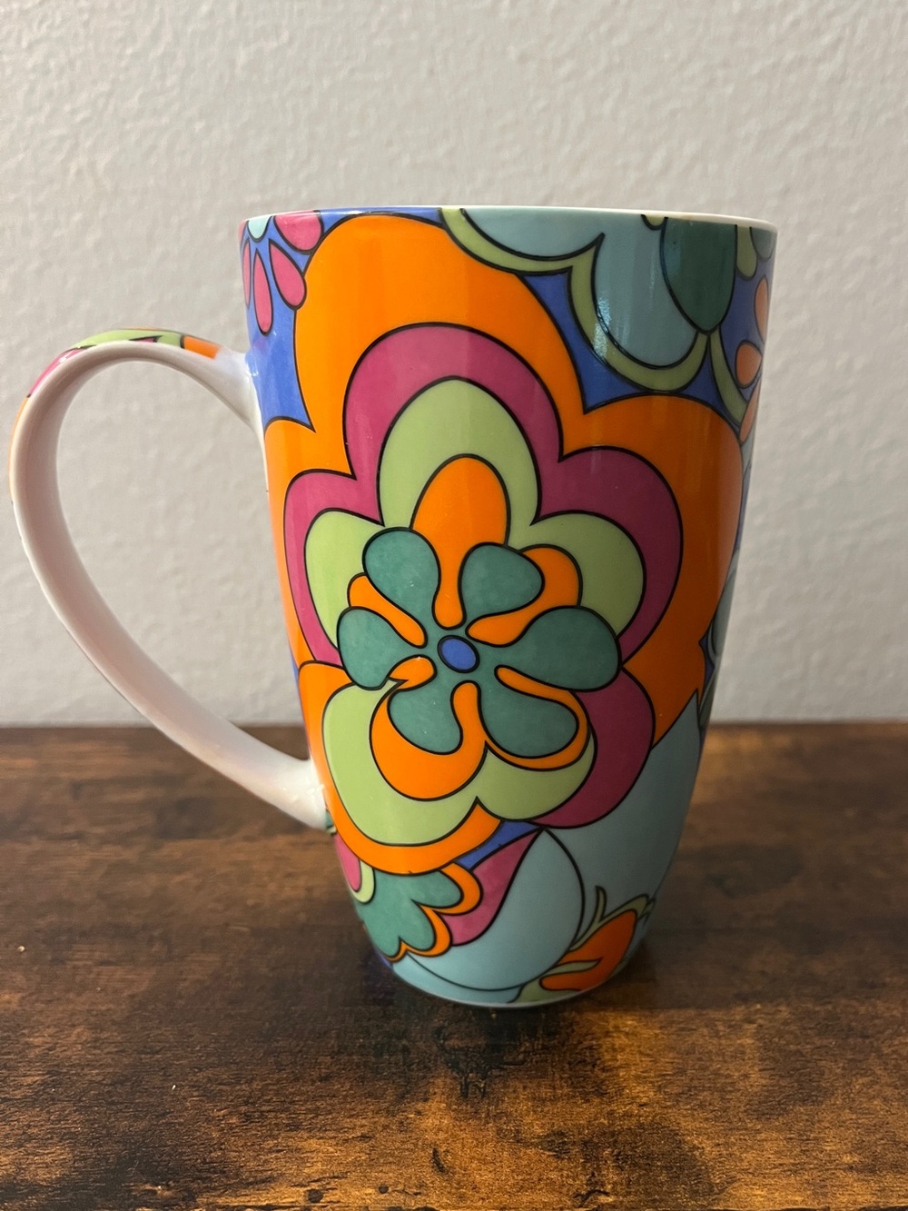 Retro Floral 70s Mod Boho Flower Power Coffee Mug